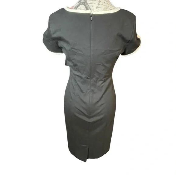 Talbots Black Dress with Cream Accents - Picture 3 of 7